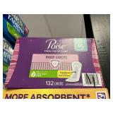 Poise daily liners 132 ct