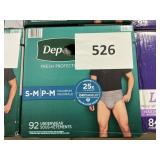 Depend mens underwear S-M 92 ct