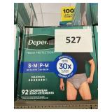 Depend mens underwear S-M 92 ct