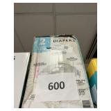 Premium 184 diapers size 2-box has spills on it