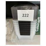 8 ct clear tores- gray lids