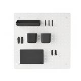 12-pc Pegboard organizer black