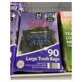 Power Flex large trash bags 90ct