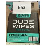 Dude wipes mint chill 400 ct