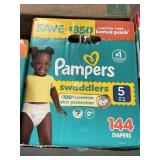 Pampers 144 diapers size 5
