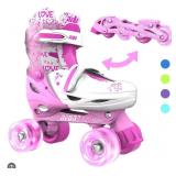 Neon Combo pink skates 3-6