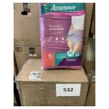 Assurance womens underwear XL 2-36 ct