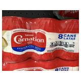 Nestle Carnation evaporated milk 8 cans