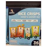 Quaker rice crisps mix 36 bags