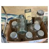 MIsc canning jars lot - zinc lids