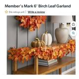6ft Birch leaf garland