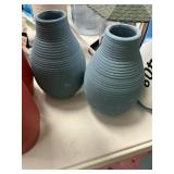 2- Blue vases