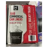 1000 Commercial can liners 10 gal