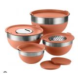 Tramontina covered mixing bowls w/grater inserts
