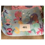 Kids bath mat mermaids