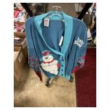Frosty the Snowman cardigan XL