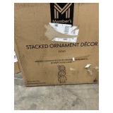 Gold stacked ornament decor