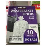Wastebasket liners 10 gal 500 bags
