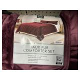 F/Q Faux fur comforter set 3 pcs