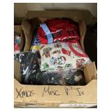 Misc box lot x-mas clothing Pjs