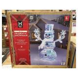 Pre-lit prismatic snowman 6 ft tall