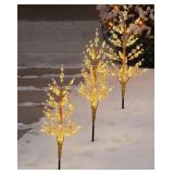 Set of 3 crystal bead pathway LED lights