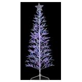 Pre-lit 6ft crystal beaded tree multi color