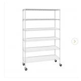 Seville 6-tier wire shelving- white