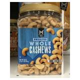 Unsalted whole cashews 33oz
