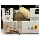 Womens suede & sherpa slipper size 8