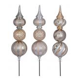 Set of 3 Jumbo shatterproof LED stake lights-met