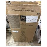 Pre-lit twinkling nativity scene