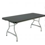 6ft Lifetime black folding table