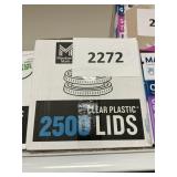 Clear plastic lids 2500 ct