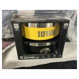 Logo dog bowl set Iowa