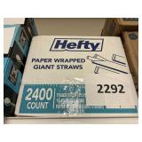 Hefty giant straws 2400ct