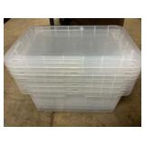 4 ct Clear totes & lids