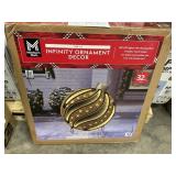 Pre-lit infinity ornament decor 32in tall