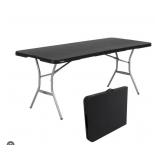 Black Lifetime folding table 6 ft