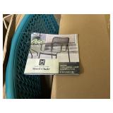 Steel chair in teal set of 2