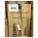 Set of 3 decorative resin trees