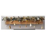 Pre-lit 6ft Flocked decorated garland w/ bells