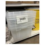 4 ct Clear totes & lids