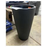 28in H Black planter
