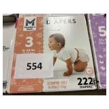 Premium diapers 222 ct size 3