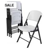 Lifetime 4 ct white folding chairs