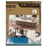 Lifetime 4 ft fold in half table - white