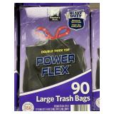 Power  Flex large trash bags 90 ct
