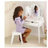 Vanity set w/ lights white