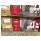 7ft Pre-lit slim Linden fir tree